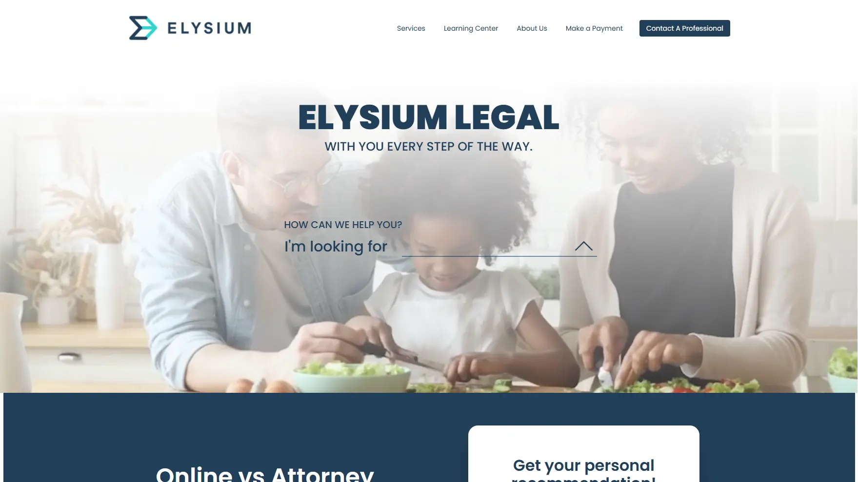 My Elysium website screenshot