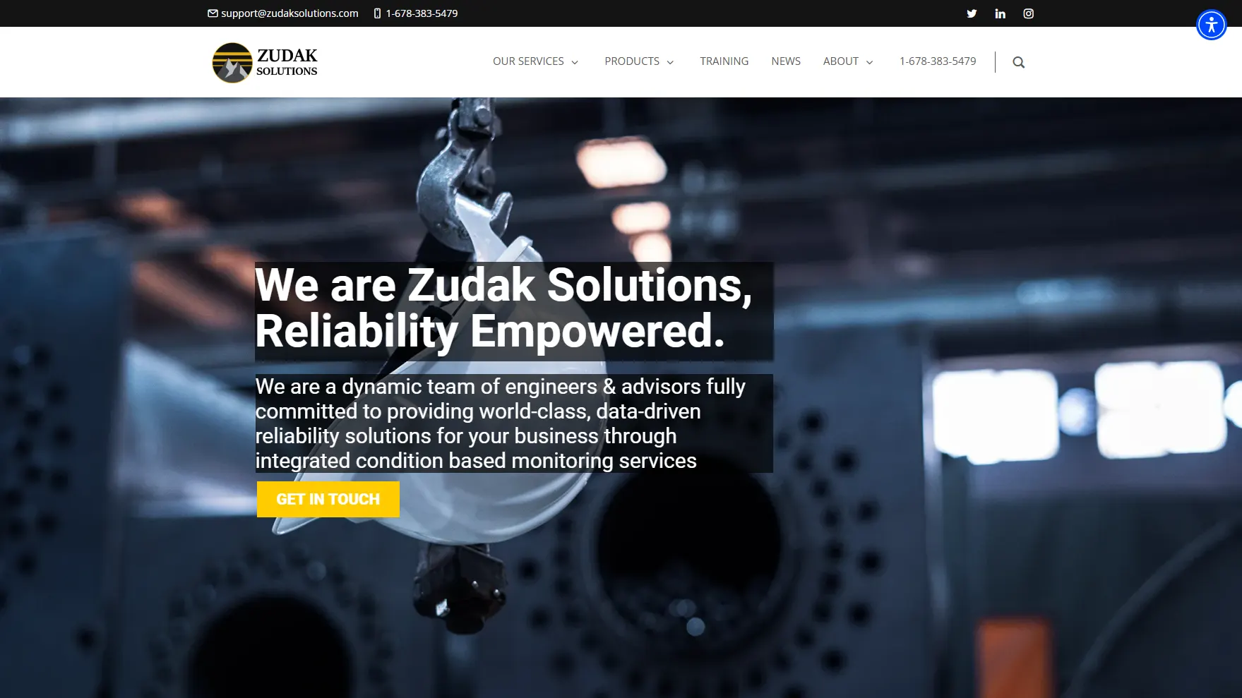 Zudak Solutions website screenshot